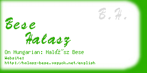bese halasz business card